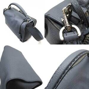 Fendi Handbag Selleria Bag Blue Ray Shoulder Leather